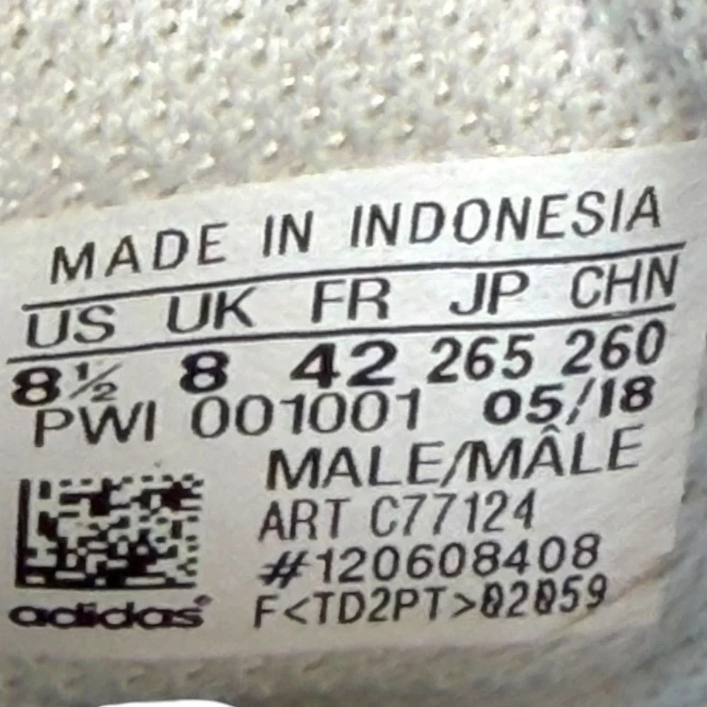 Adidas Superstar Men 8.5 White Black Leather Shell Toe Sneakers C77124